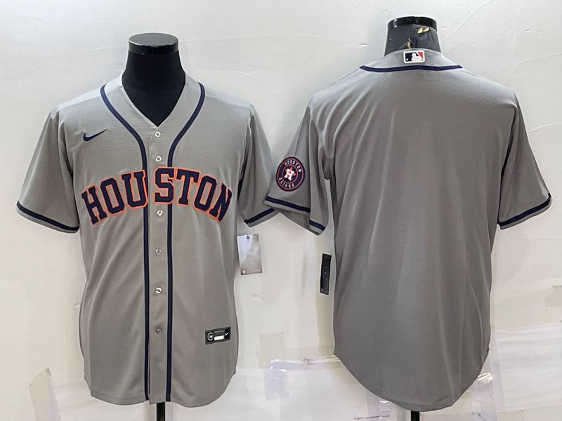 Men Houston Astros Blank Grey Game Nike 2022 MLB Jerseys1